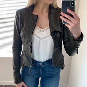 Asymmetrical Leather Jacket